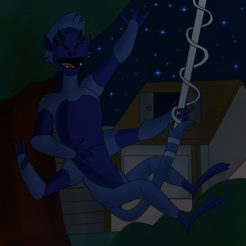 Meet My OC Called Eris, A Playful Arachnichimp Who Ended Up Trapped On Earth While She Fled From Colonizing