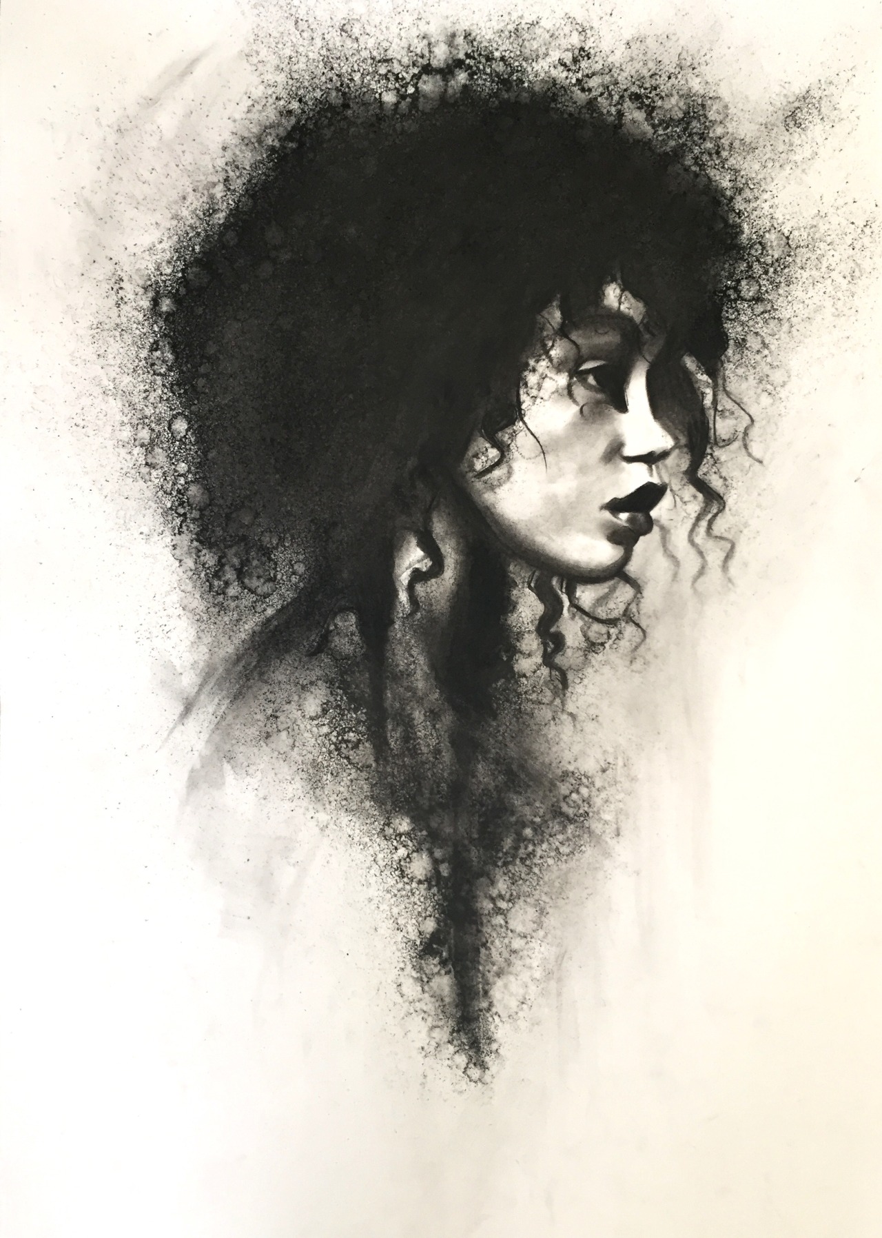 stoekenbroek:  Torn, Charcoal drawing on paper 