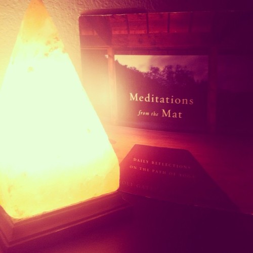 Meditations from the mat and the dim light from our salt lamp seal off this year&rsquo;s #onedayHH I