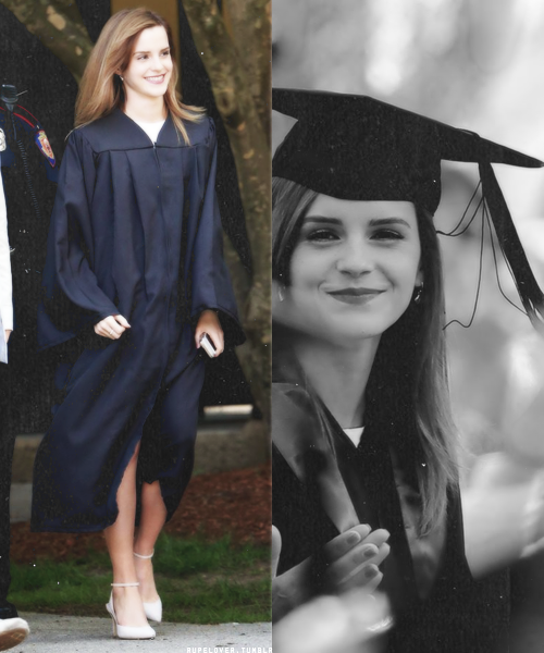 rowling:  rupelover:  Emma Watson graduates from Brown University (25th of May 2014)