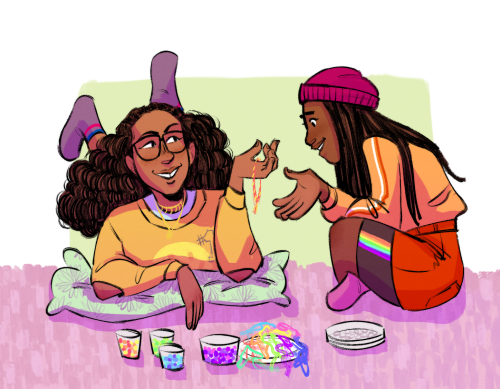 thesunwillart:no thoughts just julie and flynn and their collection of 500+ friendship bracelets