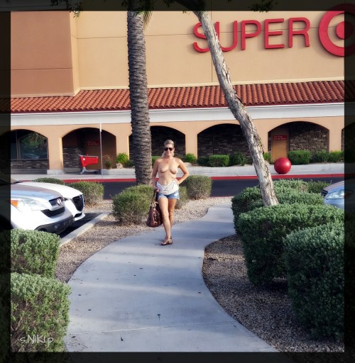 scottnikipowers:  A great out in the open picture of Niki topless in public!