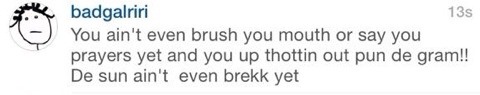 hellyeahrihannafenty:  Rihanna on instagram to her best friend 