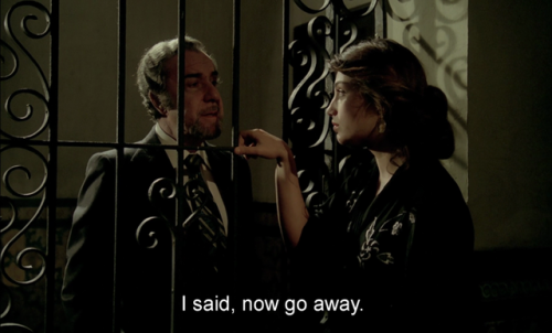 thisobscuredesireforbeauty:That Obscure Object of Desire (Dir. Luis Buñuel, 1977).