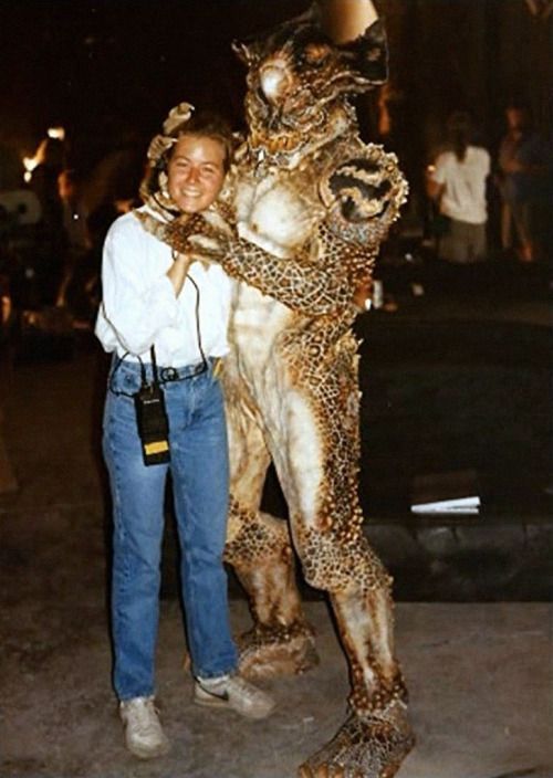 A behind-the-scenes shot of Lisker Zoanoid from the film “The Guyver” (1991). #MonsterSuitMonday She