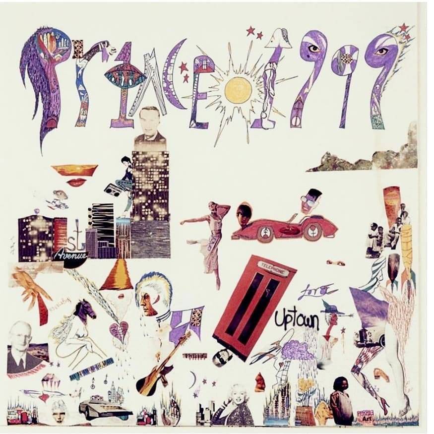 neonrendezvous: “A collage designed by Prince for the cover of his fifth album, 1999. The final version featured just the top line stacked on a purple backround. ”