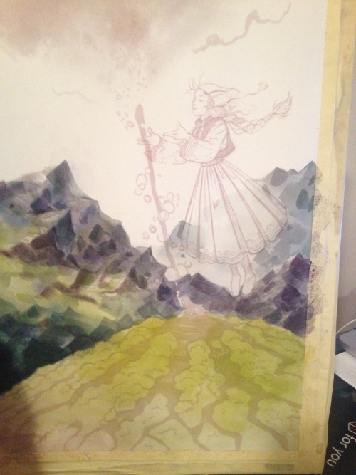 bifanoland:The process for my “Water Witch” piece for the Gallery Nucleus 11th Anniversary Show.  It