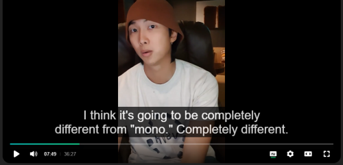 RM Didnt Say His Album Was Gonna Be Different From Mono.
