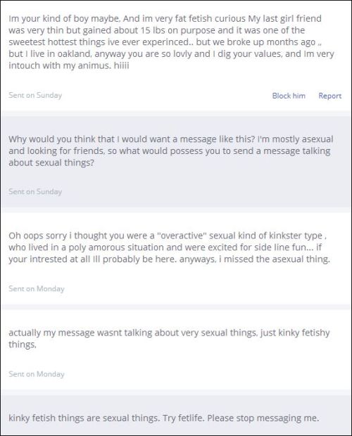 missfreudianslit:  HYUCK HYUCK FETISH THINGS AREN’T SEXUAL HYUCK HYUCK fuck off  Ugh >_< Although I would have been interested to know if they were actually talking about the Jungian “animus”, or if this was some other thing.