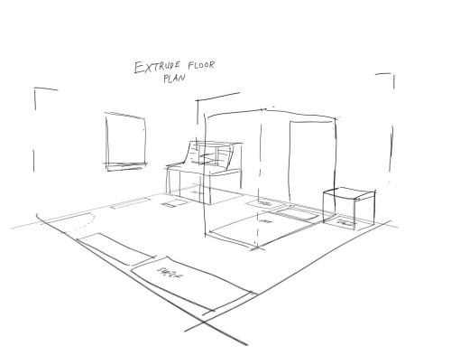 modmad: blindsprings:  sjdlkghsdgsdkgjdg /SHAKES ON THE FLOOR IM HAVING AN ART ATTACK   if I have a tough interior to deal with in storyboards this is how I deal with it and lemme tell u it works so good 