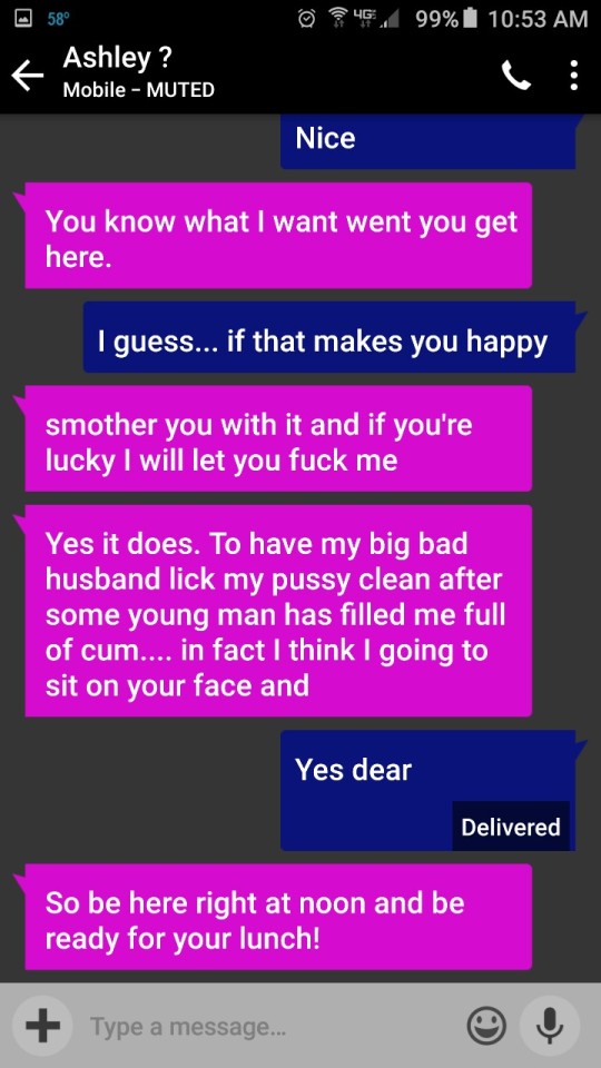 Text Messages Between My Wife And Myself.