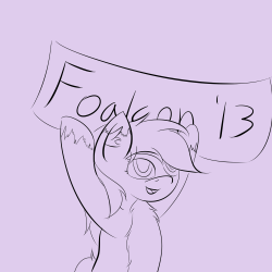 vixyhooves:  -walks around holding a sign-Fillies and colts need attention too! -Starts preperations for Foalcon 2013~&lt;,&lt;   *giggles* X3