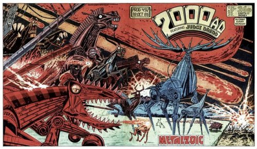 Kevin O’Neil’s Metalzoic (1986), published in the US by DC as a graphic novel, about an 