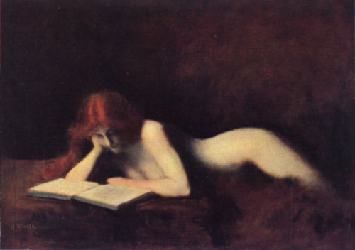 silenceforthesoul:  Jean-Jacques Henner - La Liseuse (The Reader), 1883