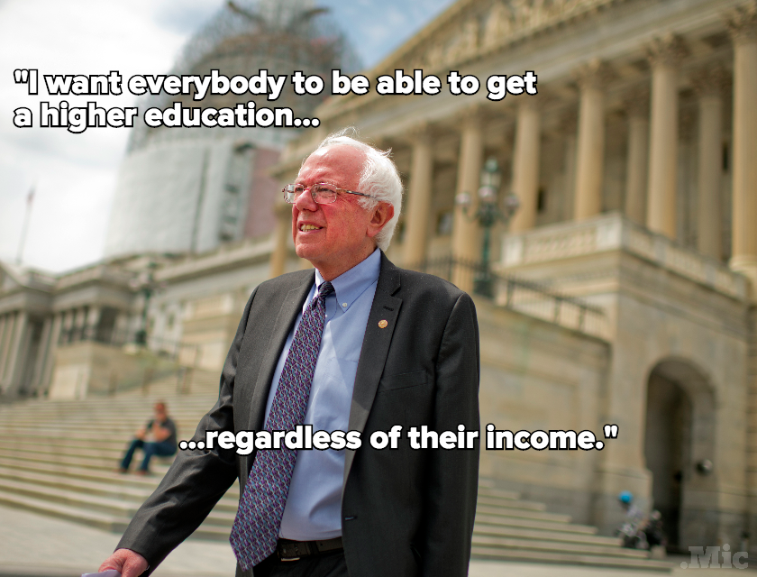 poodle-feathers:  micdotcom:  Bernie Sanders’ free college bill really should win