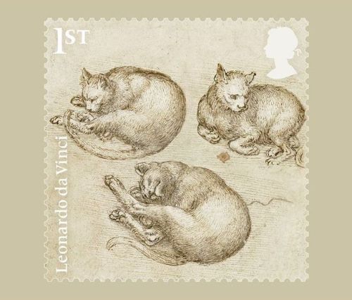 Two of my favourite things together: Leonardo da Vinci x stamps, available from UK Royal Mail.