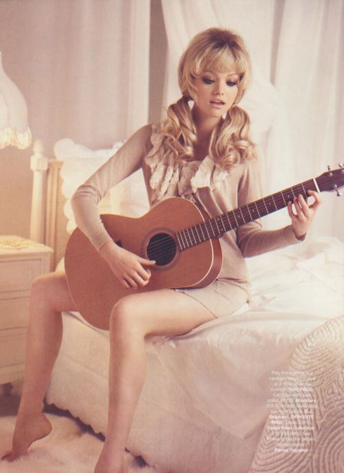 Gemma Ward Photographed By Karl Lagerfeld As Brigitte Bardot For Harper’s Bazaar US, In March 2006.