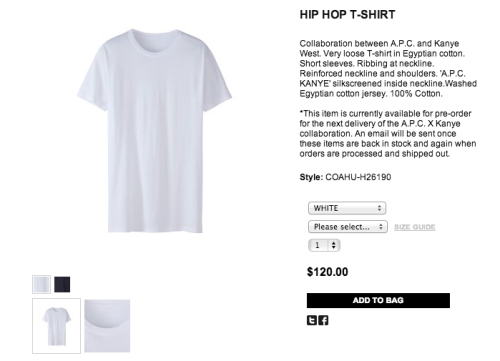 scarletdeflankers:  theuppitynegras:  tampicosuave:  i can’t tell tell if kanye is doing a social experiment or genuinely charging 贘 for a white tee  #he making money off his rich white fans #that want anything with his name on it#real nigga marketing