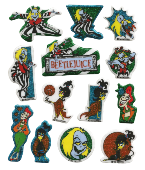 transparentstickers: 1989 Beetlejuice glitter stickers Thanks to @gothvince for posting the original