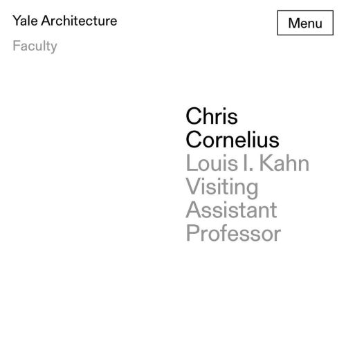 Yale School of Architecture: Endowed Professorship \ I am pleased to announce that I have been appoi