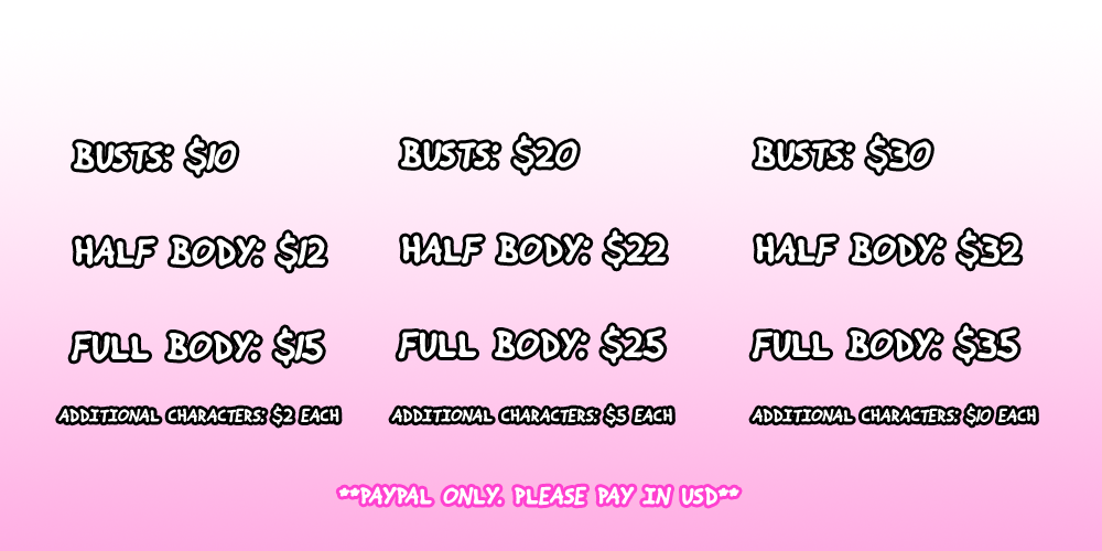 h0nks:  commissions are open! please read below~ Keep reading