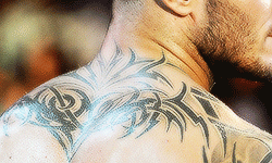 Randy’s tattoo’s  His tattoos are so hot!!! They fit him perfectly and he looks like such a badass!