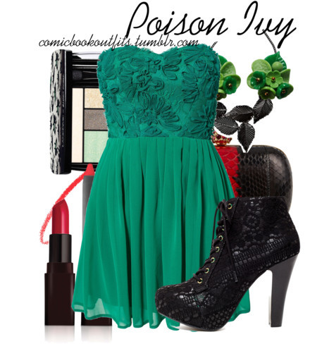 Poison Ivy by m-gnoud featuring a black skull handbag  Hey, guys! I think Homecoming season is about