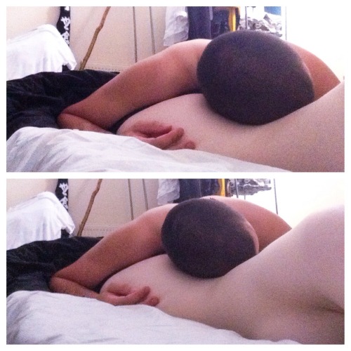 anothersh0tatlife:  He fell asleep on my butt!  He’s a very lucky guy seems like you must have worn him out :p haha.