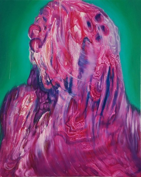 asylum-art:   Gerald Collins  Gerald Collings‘ paintings are  a perfect mix between Francis Bacon and your local butcher shop. These layered paintings look like they have been to hell and back. With images of skinned faces, torn apart rib cages, and