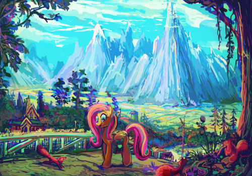 Howdy bros, Once  again doing more of those epic Equestira landscapes I oh so  love to create .Wip b