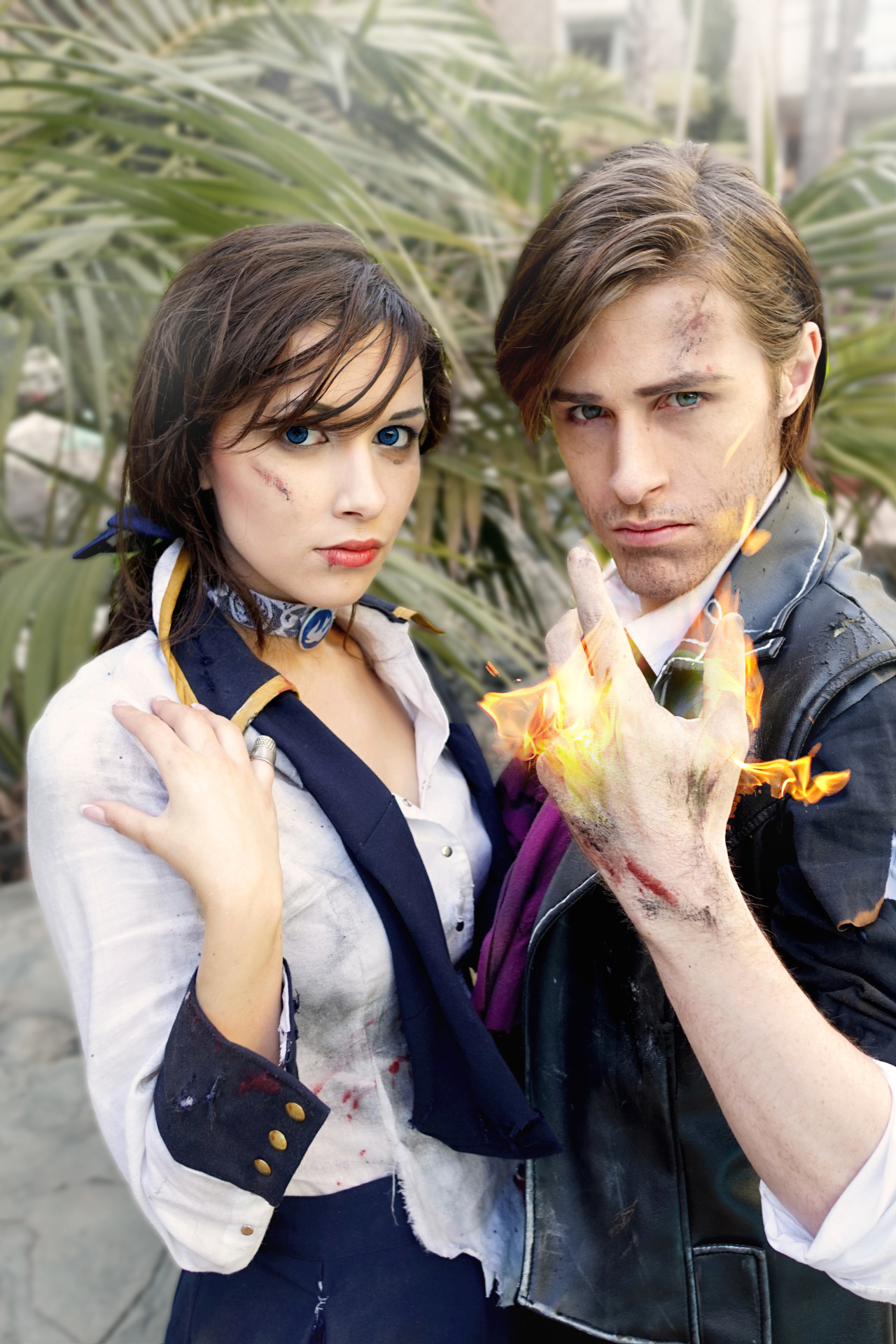aicosu:  Aicosu as battle damaged Booker Dewitt and Elizabeth from Bioshock Inifite