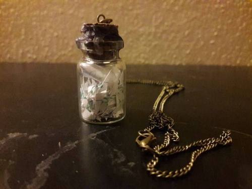 saltwaterwitchery: SIGIL INTENTION BOTTLE NECKLACE I am working on bettering myself and part of that