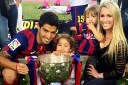 thiagito-messi: families with la liga trophy :)