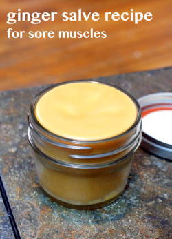 soapdeli:  This ginger salve recipe is great for helping to relax and soothe sore muscles. Plus it’s the perfect alternative if you’re allergic or sensitive to capsicum. Learn how to make it here.