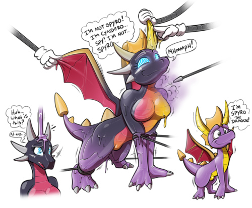 Cynder finds a new home as a Spyro the dragon decoration! All stiff and horny, fully remolded