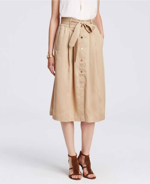 Petite Belted Twill Midi SkirtSee what’s on sale from Ann Taylor on Wantering.