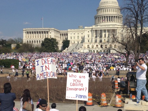 unbelievable sight to behold at the immigration reform rally!  The Time is NOW!!! 