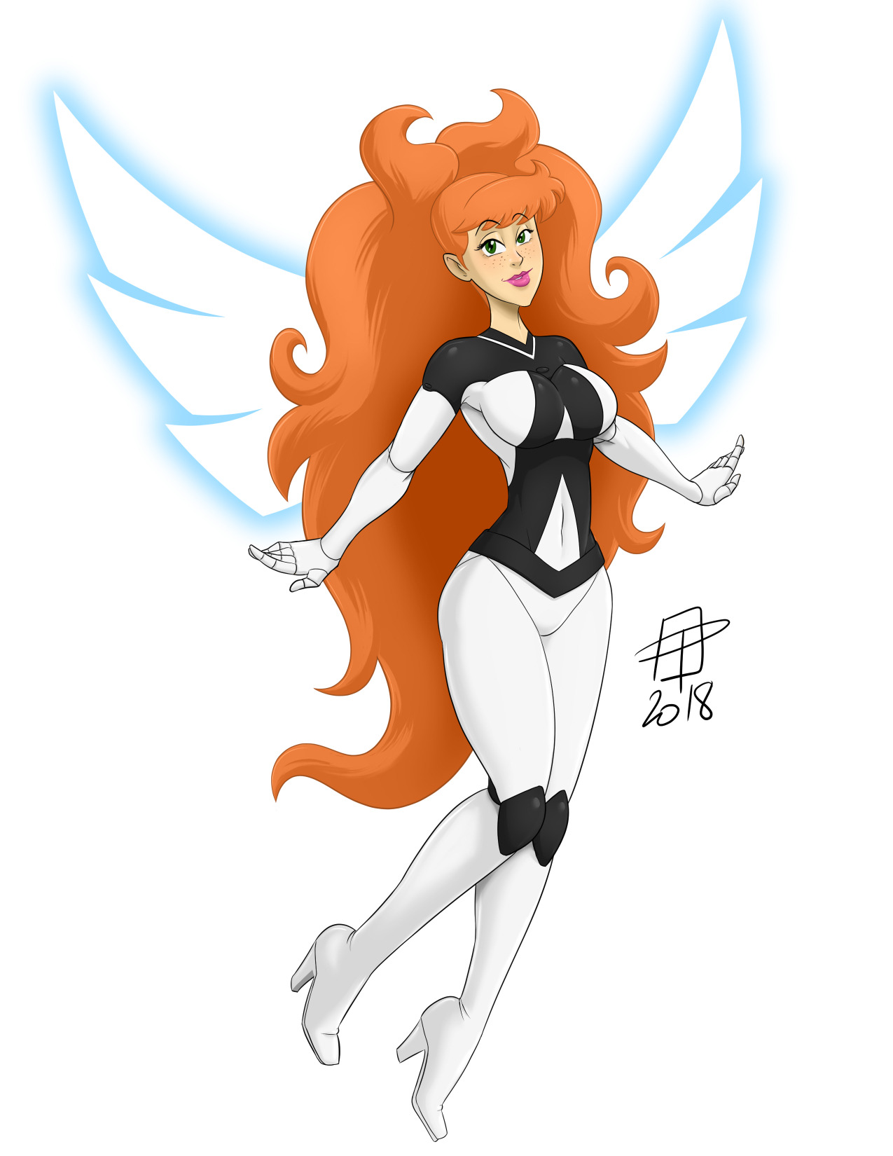 callmepo:Color commission for @chillguydraws of their OC White Angel. &lt;3