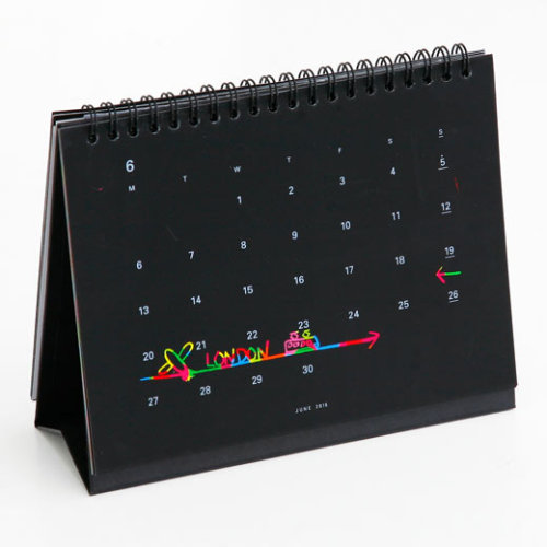 Scratch to reveal the inner rainbow! Office calendar by Hightide, Japan