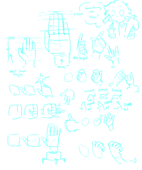I don’t really know how to do a tutorial, so I just sorta drew some hands. Maybe try tracing some of these to get a feel for it? I think Instinct is the most is the most important part.
