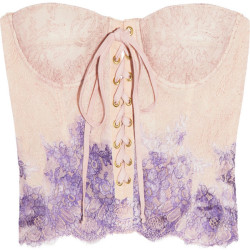 fashioniswhatiam:  Rosamosario Pitture D’Arte hand-painted lace corset   ❤ liked on Polyvore