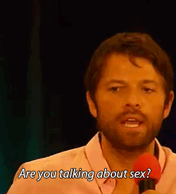 sammybitchfacewinchester:  supernaturalapocalypse:  Vancon 2013 (x). Misha says Castiel