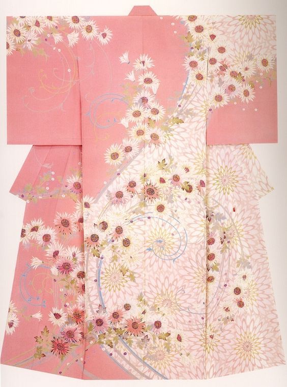 glittertomb:Kaga-Yuzen in Pink &amp; Peach