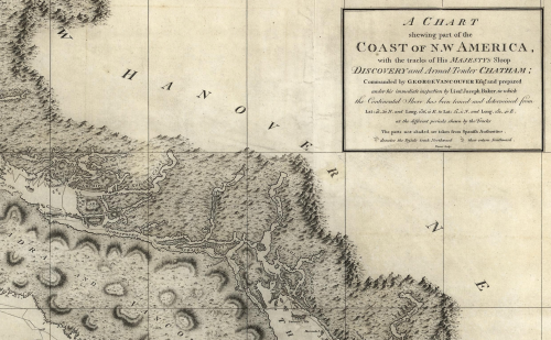 A Chart Shewing Part Of The Coast Of N.W. America : With The Tracks Of His Majesty's Sloop Discovery