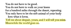 Gnossienne: Mary Oliver, “Wild Geese” 