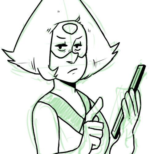 vulcansketch:heres a peridot bc this is a new tumblr for my digital art stuff and i need to test pho