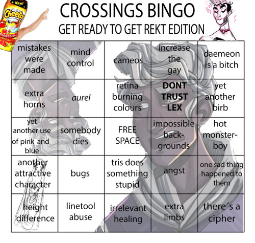 TO CELEBRATE THE UPCOMING UPDATE hydrachea and hot-geometry present THE CROSSINGS BINGO—Thank 