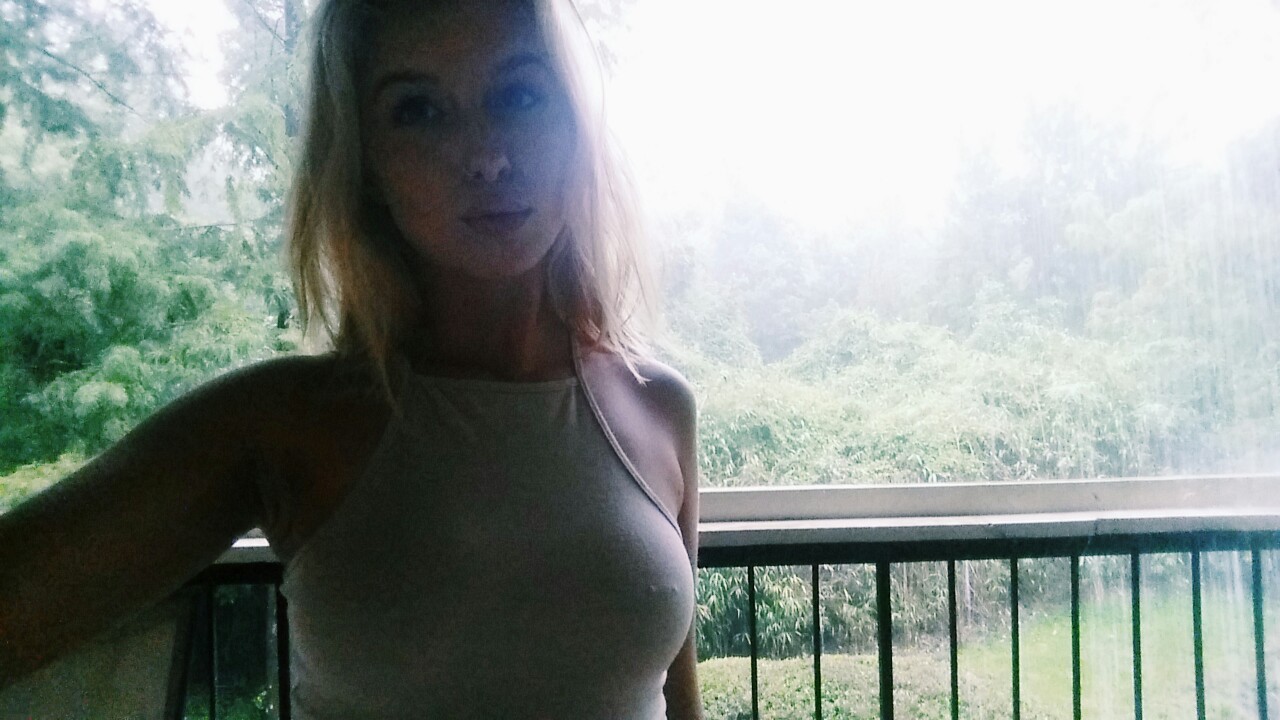 ms-behave:  I just wanted to take selfies with the rain but my boob took the spotlight