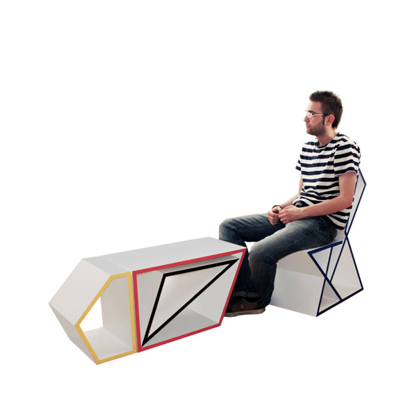 wickedclothes:  Modular Furniture Set Whether you need a set of shelves, a chair
