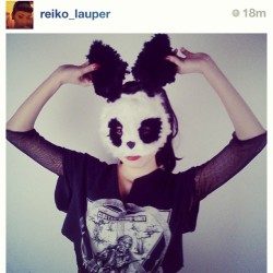 @reiko_lauper in my Panda Rabbit Mask after